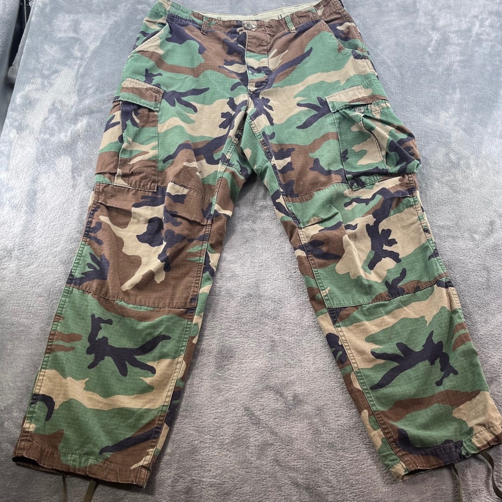 Propper US Military Woodland Camo Combat Cargo Trousers Medium Regular 85-C-0387